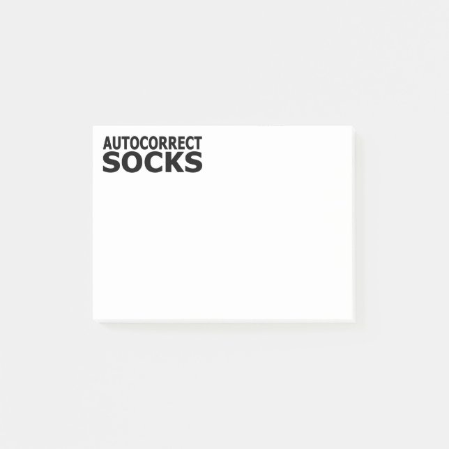 Notas Post-it® Socks de corrección automática (Anverso)