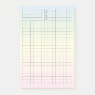 Notas Post-it® Soft Pastel Fauxbonichi Daily Planner GRID
