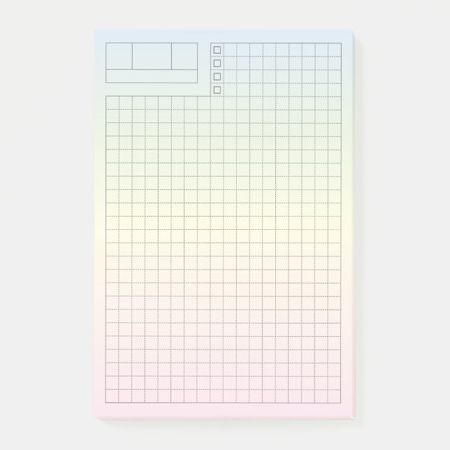 Notas Post-it® Soft Pastel Fauxbonichi Daily Planner GRID (Anverso)