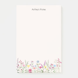 Notas Post-it® Soft Pastel Wildflower Personalized Post-it Notes