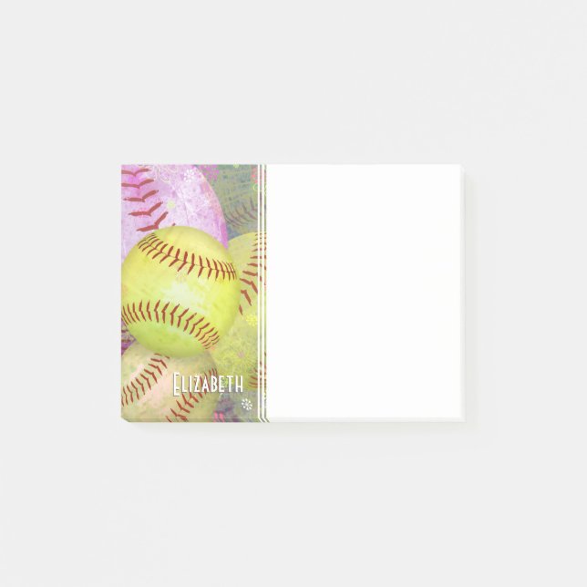 Notas Post-it® Softball femenino (Anverso)