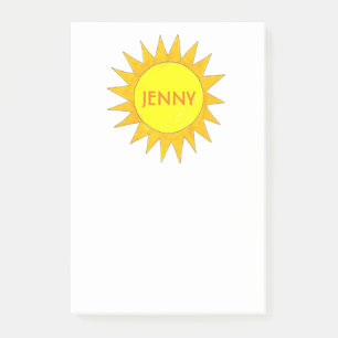 Notas Post-it® Sol amarillo personalizado Sunshine Day Post it