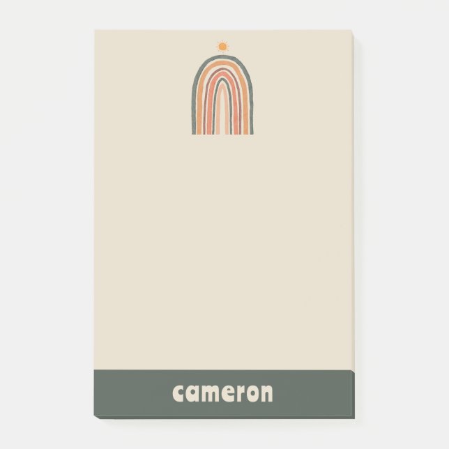 Notas Post-it® Sol sobre un arcoiris (Anverso)