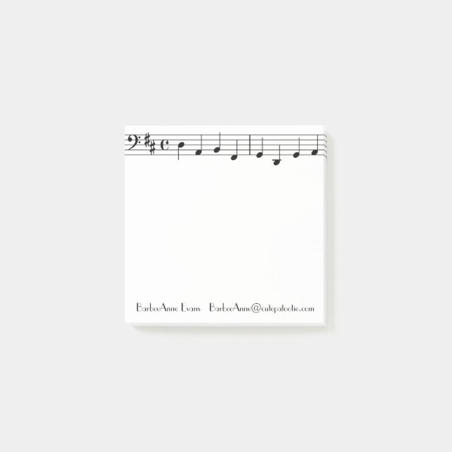 Notas Post-it® Sola barra (Anverso)