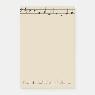 Notas Post-it® Sola barra de la música