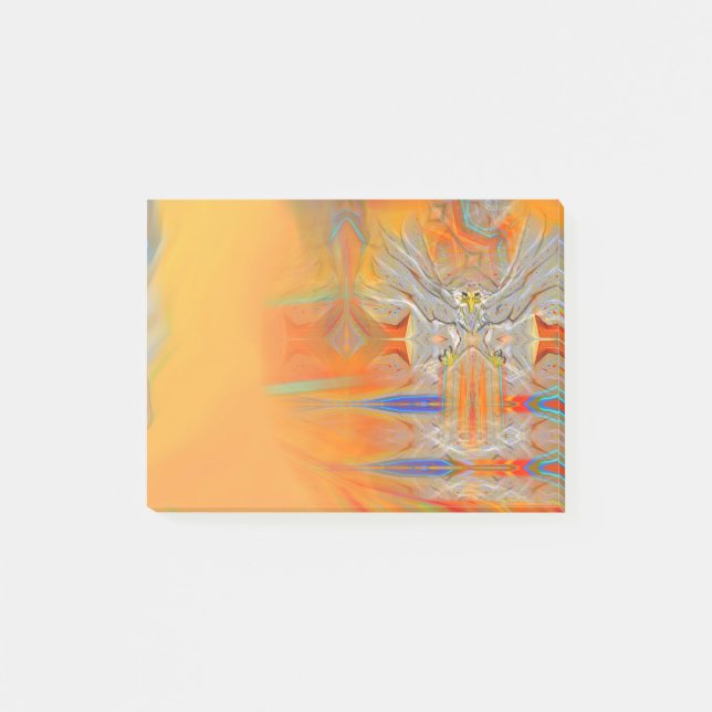 Notas Post-it® Solemnemente mejora de Eagle hacia el sol naciente (Anverso)