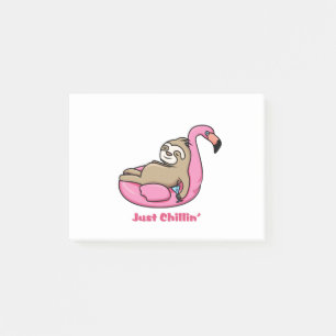 Notas Post-it® SÓLO CHILLIN' - Lazy Sloth y Pink Flamingo