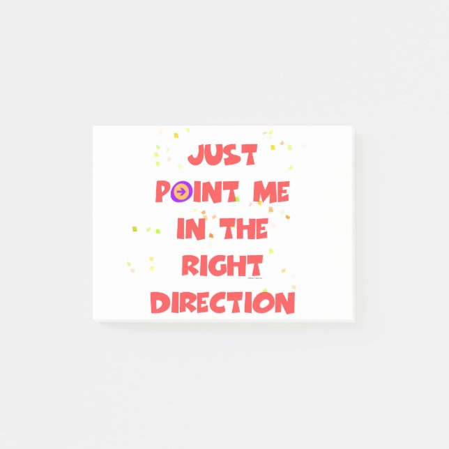 NOTAS POST-IT® SÓLO PONGAMOS EN LA DIRECCIÓN CORRECTA (Anverso)