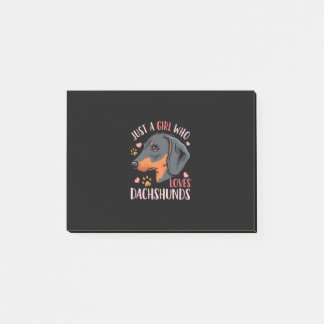 Notas Post-it® Sólo un Chica que ama a Dachshunds
