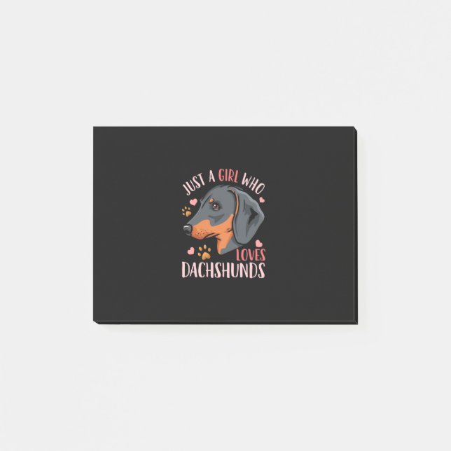 Notas Post-it® Sólo un Chica que ama a Dachshunds (Anverso)