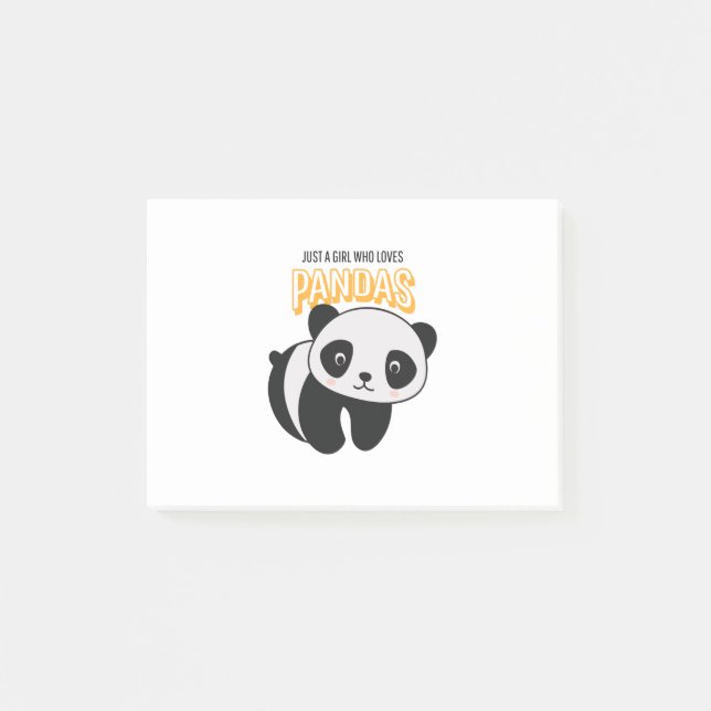 Notas Post-it® Solo un Chica que ama a Pandas (Anverso)