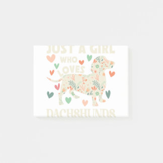 Notas Post-it® Solo un Chica que ama la flor de Dachshunds