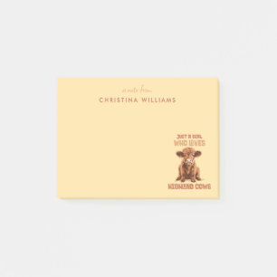 Notas Post-it® Solo un chica que ama las vacas de Highland