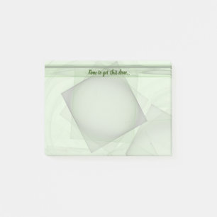 Notas Post-it® Sombras de fondo geométrico verde pastel