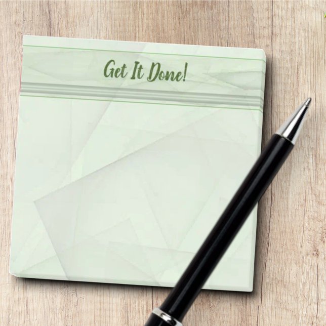 Notas Post-it® Sombras de fondo geométrico verde pastel (Personalized Post-It Notepad)