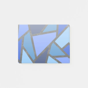 Notas Post-it® Sombras de vidrio manchado azul
