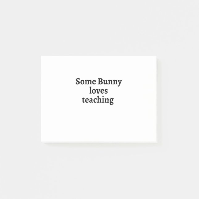 Notas Post-it® Some bunny loves teaching (Anverso)
