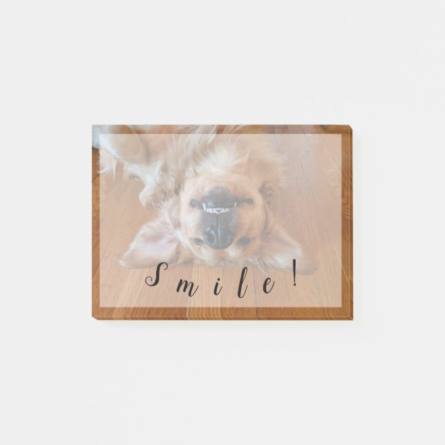 Notas Post-it® Sonriente Golden Retriever (Anverso)