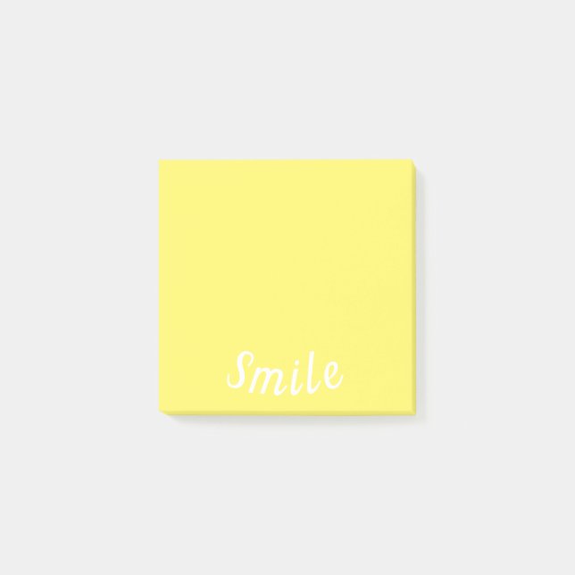 Notas Post-it® Sonrisa divertida Sunshine Amarillo (Anverso)
