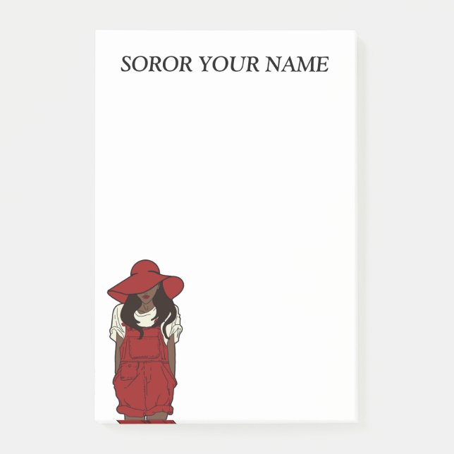 Notas Post-it® Sororidad Delta del Personalizado personalizado  (Anverso)