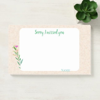 Notas Post-it® Sorry I missed you customize on marble design