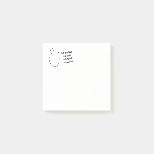 Notas Post-it® Sourire de la O.N.U (Anverso)