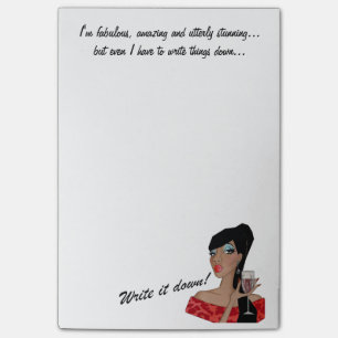 Notas Post-it® "Soy fabuloso, el sorprender, atontando…" Post-it