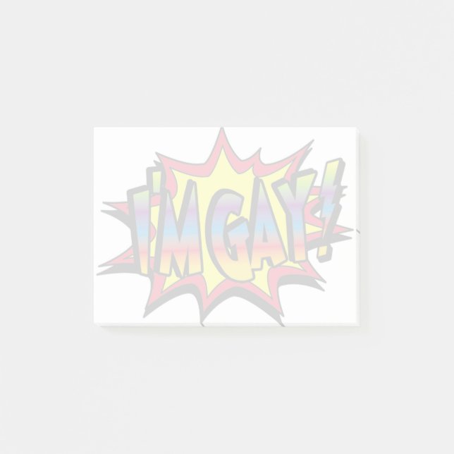 Notas Post-it® Soy Gay Burst (Anverso)