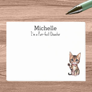 Notas Post-it® Soy un desastre perfecto, Cat Mom, Funny Personali