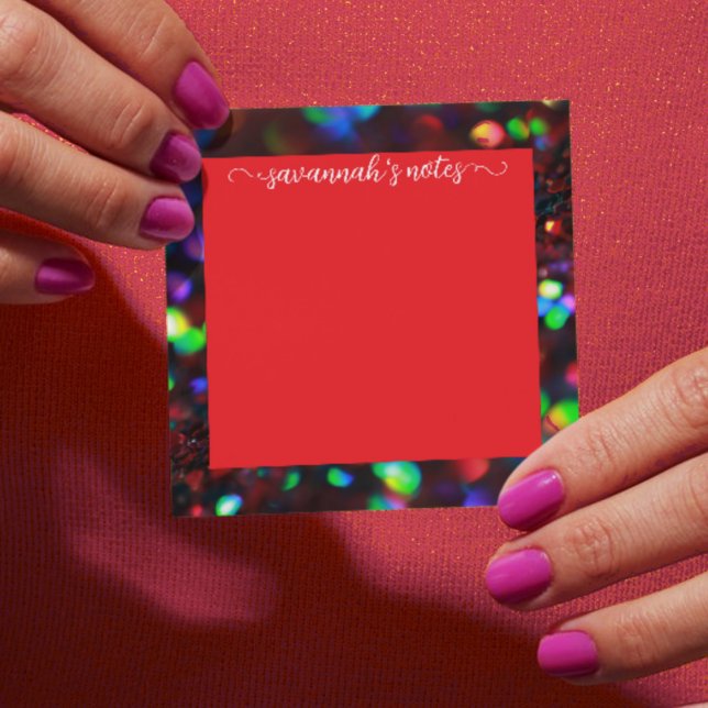 Notas Post-it® Sparkling rojo oscuro (Subido por el creador)