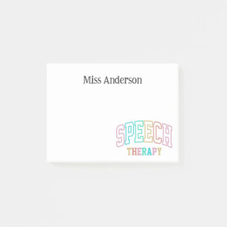 Notas Post-it® Speech Therapist Personalized Appreciation Gift
