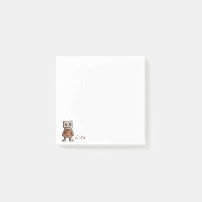 Notas Post-it® Spooky Mummy White (Anverso)