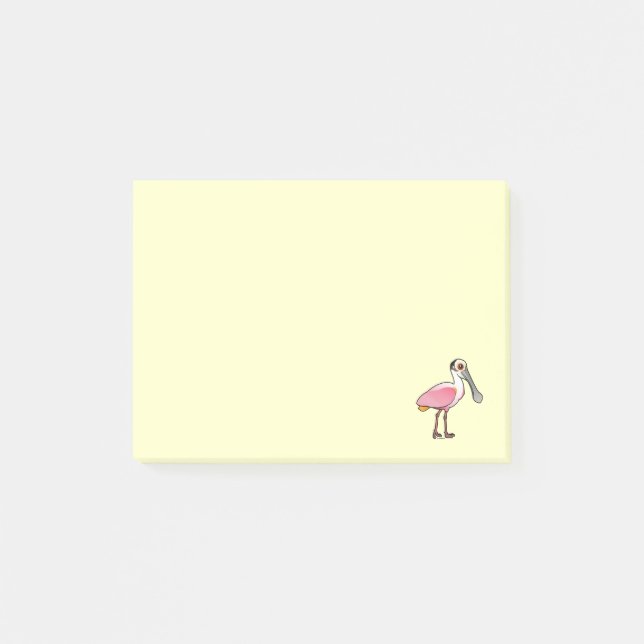 Notas Post-it® Spoonbill rosado de Birdorable (Anverso)