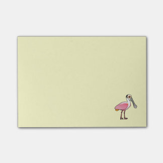 Notas Post-it® Spoonbill rosado de Birdorable