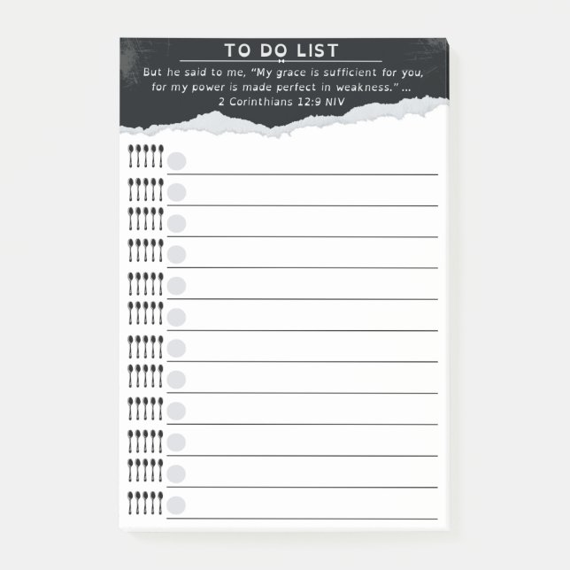 Notas Post-it® Spoonie To-Do List (Anverso)