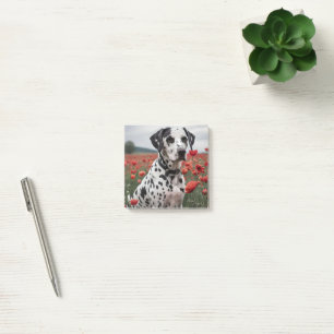 Notas Post-it® **"Spots of Joy: Dalmatian in a Red Poppy Field"**