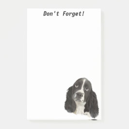 Notas Post-it® Springer Spaniel Puppy inglés