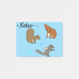 Notas Post-it® Squirrels Blue
