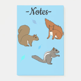 Notas Post-it® Squirrels Blue