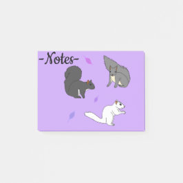 Notas Post-it® Squirrels Purple