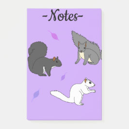 Notas Post-it® Squirrels Purple