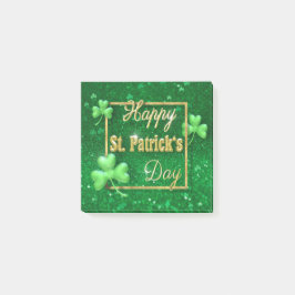 Notas Post-it® St. Patrick's Day Gold Shamrock