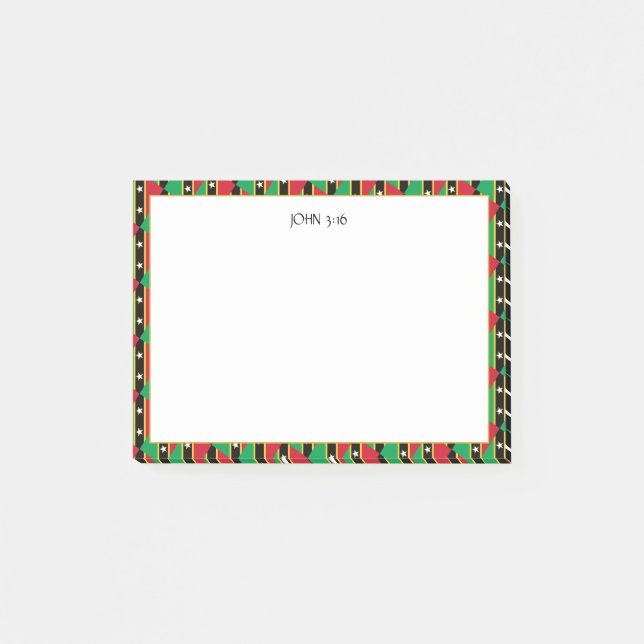 Notas Post-it® STA KITTS NEVIS Christian Scripting (Anverso)