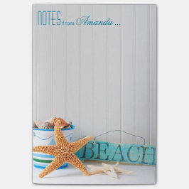 Notas Post-it® Starfish Beach Personalizado