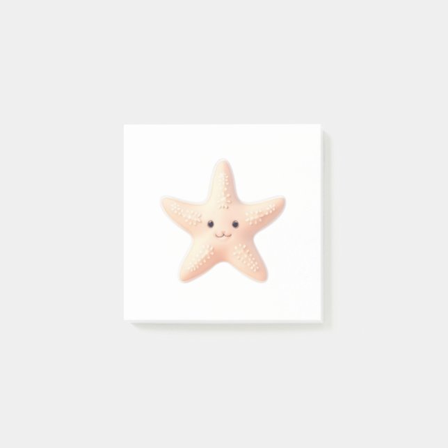 Notas Post-it® Starfish de color rosa (Anverso)