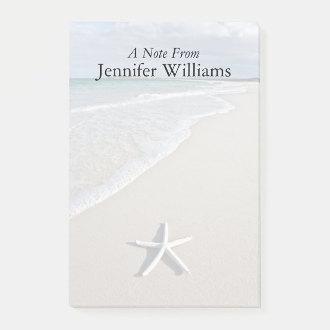 Notas Post-it® Starfish En Una Playa Remota (Anverso)