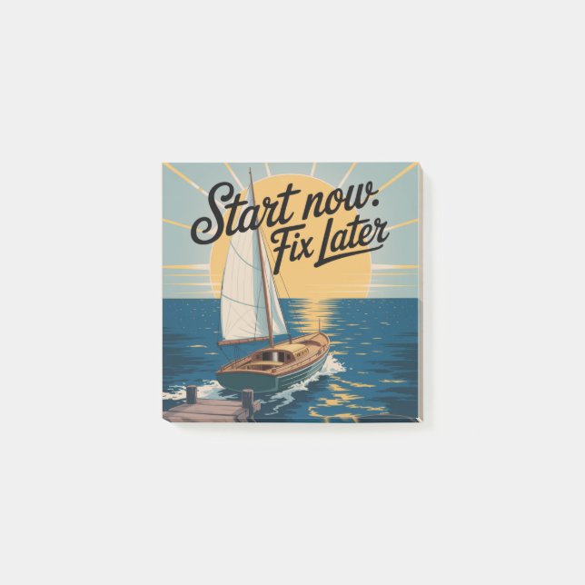 Notas Post-it® Start Now. Fix Later (Anverso)