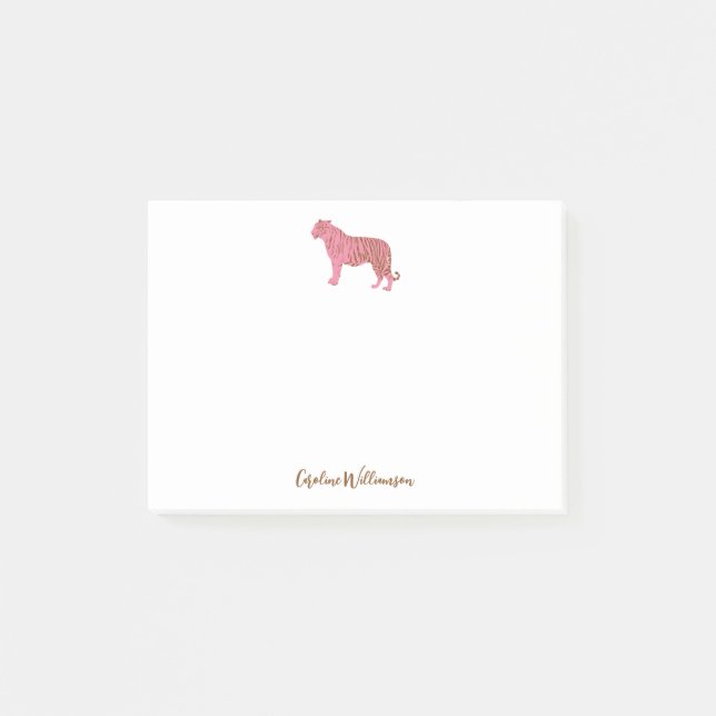 Notas Post-it® Stationery personalizada con guión simple de tigre (Anverso)