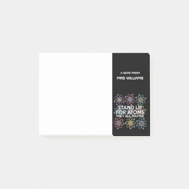 Notas Post-it® STAUP FOR ÁTOMOS Fun Science (Anverso)