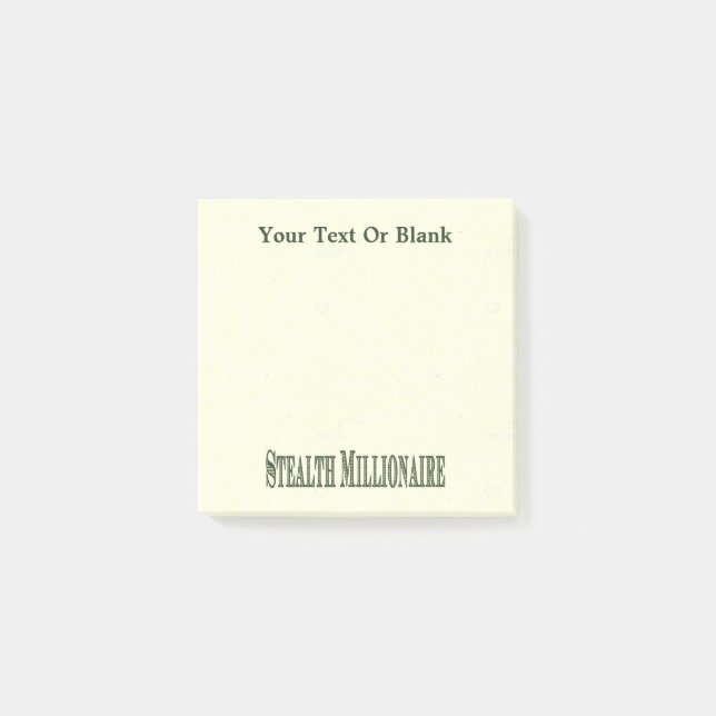 Notas Post-it® Stealth Millionaire (Anverso)